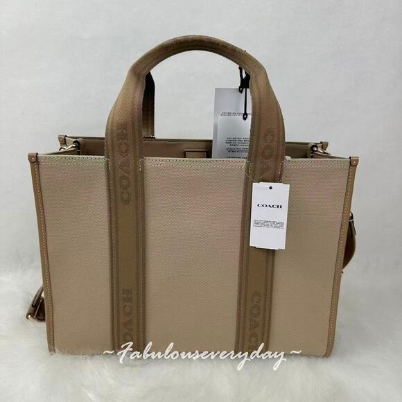 Coach Smith Tote Bag Crossbody In Canvas/Gold/Dark Natural Multi CAK93 NWT - Picture 3 of 8